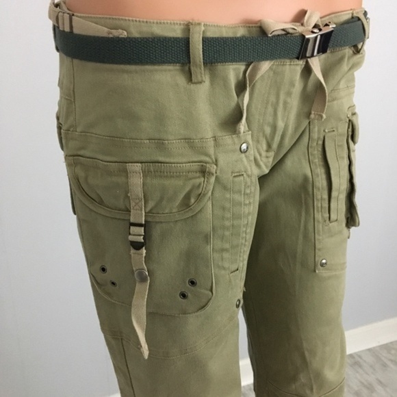 Zinc Utility Pants Khaki Green 7 Women’s Pockets - Picture 6 of 16